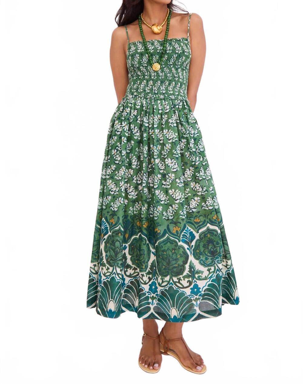 NEW CARA CARA carmen dress in samara green